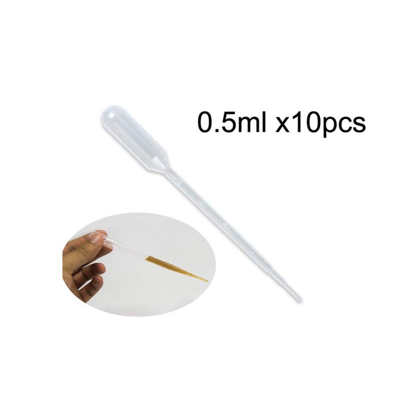 ELFENSTALL Elfensatll- 100PCS Transparent Clear 1ml 1/4 Dram Empty Glass Sample Vials With 0.5ml 10pcs Pipettes Droppers for Party Makeup Tool Essential Oils Aromatherapy Perfume Cologne - Image 5